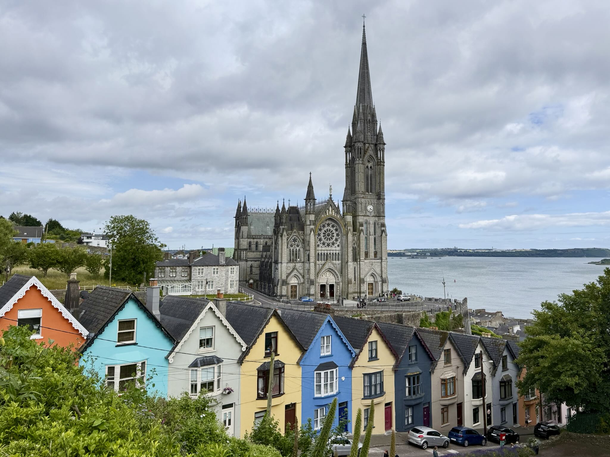 Cobh's Cathedral and Colourful Terraces